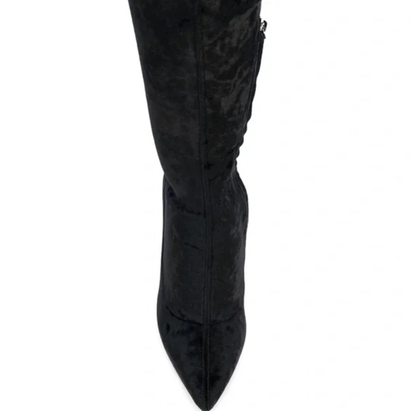 Jimmy Choo Lorraine 85 crushed velvet stretch boot - Picture 4 of 9